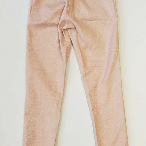 NWOT ZARA GIRLS TAPERED SKINNY PANTS - SIZE 13 14 (12) PINK - TEXTURED FABRIC - Picture 4 of 6
